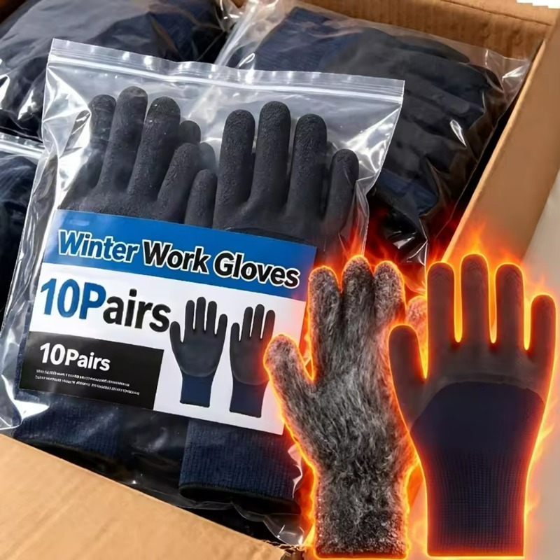 Nitrile Mechanic Glove - 10-1ペア 新しい冬用防水・防寒メカニカルグローブ。寒冷地での使用に適しており、低温にも耐えられる。冬の釣りにも最適。