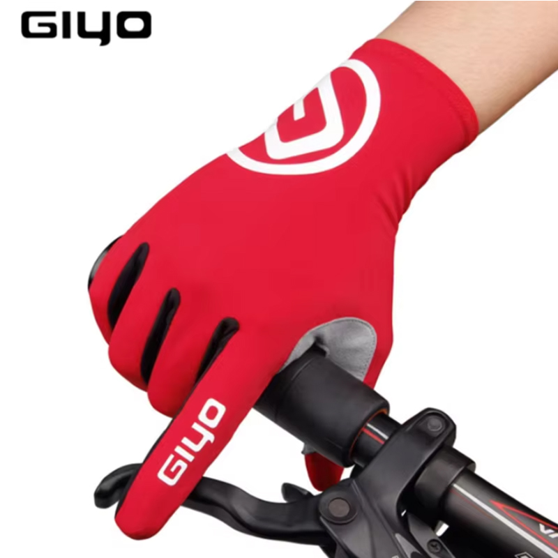 Cycling Glove Padded - GIYO タッチスクリーンロングフルフィンガーハーフフィンガーゲルスポーツサイクリンググローブ MTB ロードバイク乗馬レーシング女性男性自転車手袋