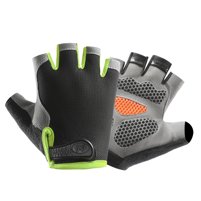 Workout Glove Gym - プロ仕様のジム用フィットネスグローブ。通気性があり、滑り止め加工が施され、男女兼用。指先が開いたデザインで、夏場の釣りやサイクリングに最適。女性用、自転車用。