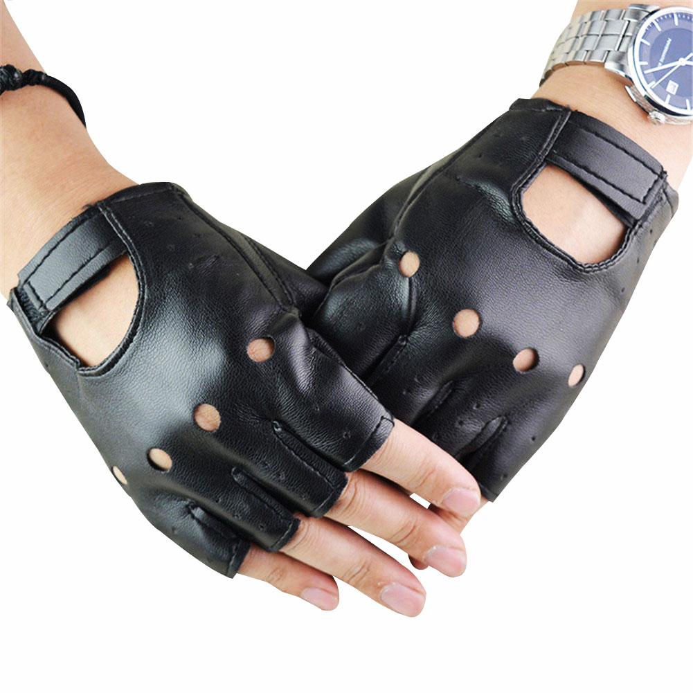 パンクグローブ男性ハーフフィンガーパンク PU レザーグロー - Workout Glove Gym のレビューと価格