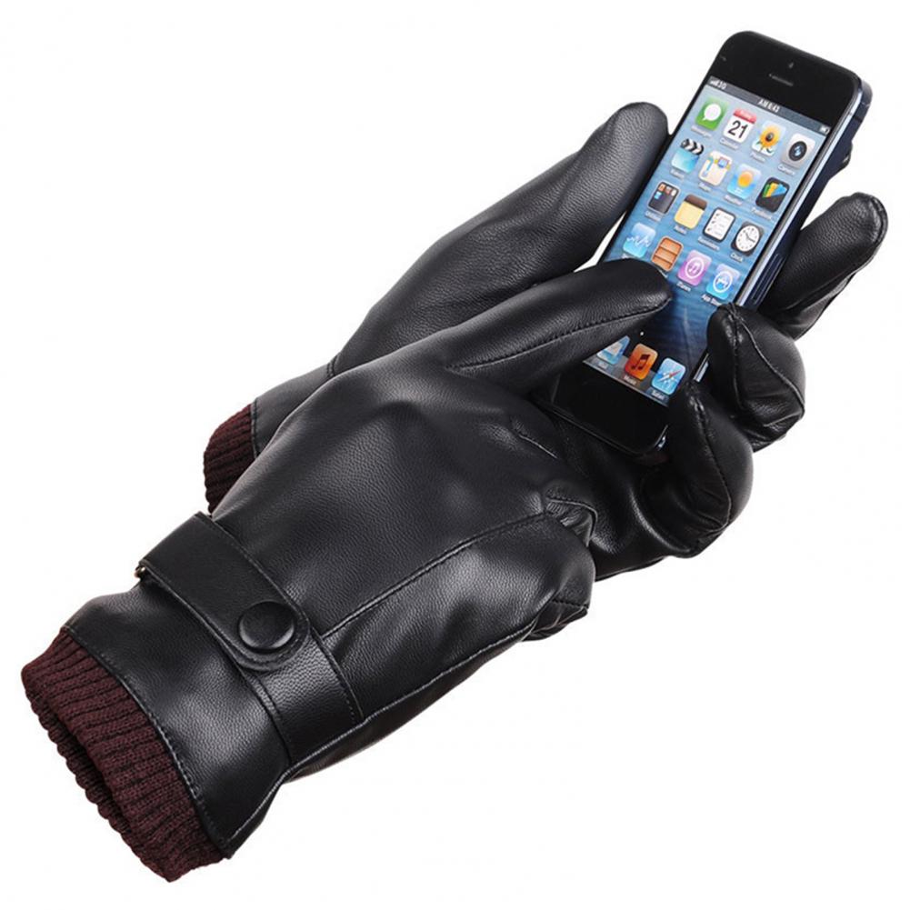 フェイクレザー製フルフィンガータッチスクリーン手袋 冬用 ア - Winter Glove Insulated のレビューと価格