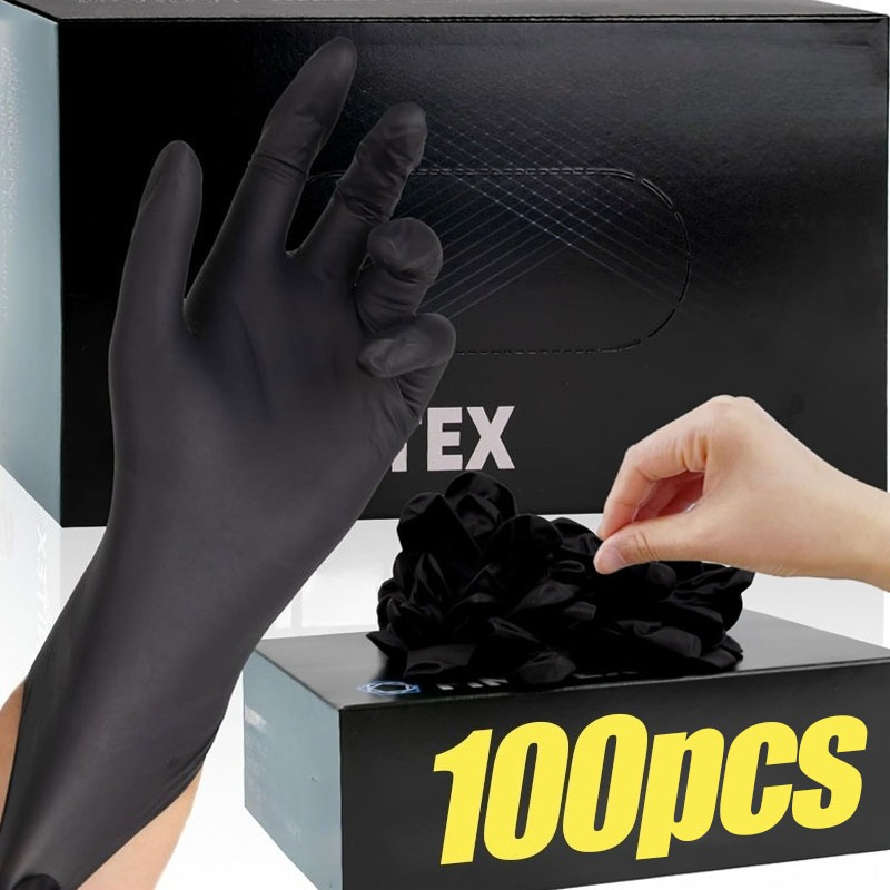 黒色使い捨て手袋 男女兼用 厚手 ニトリル PVC ラテック - Latex Disposable Glove のレビューと価格