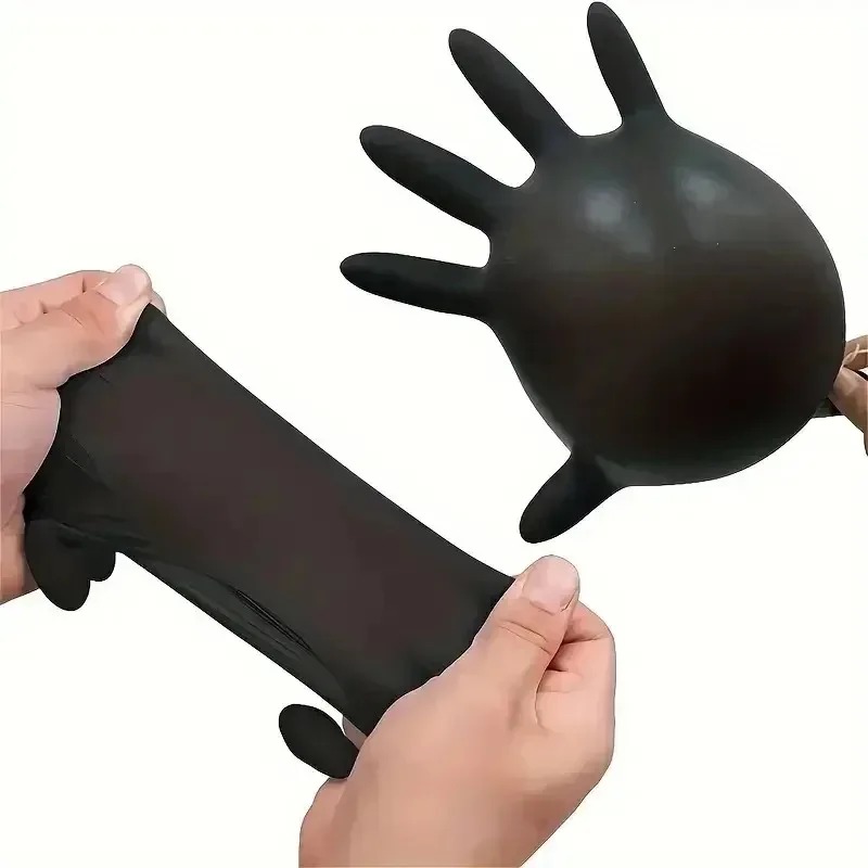 黒色使い捨て手袋 男女兼用 厚手 ニトリル PVC ラテック - Latex Disposable Glove のレビューと価格