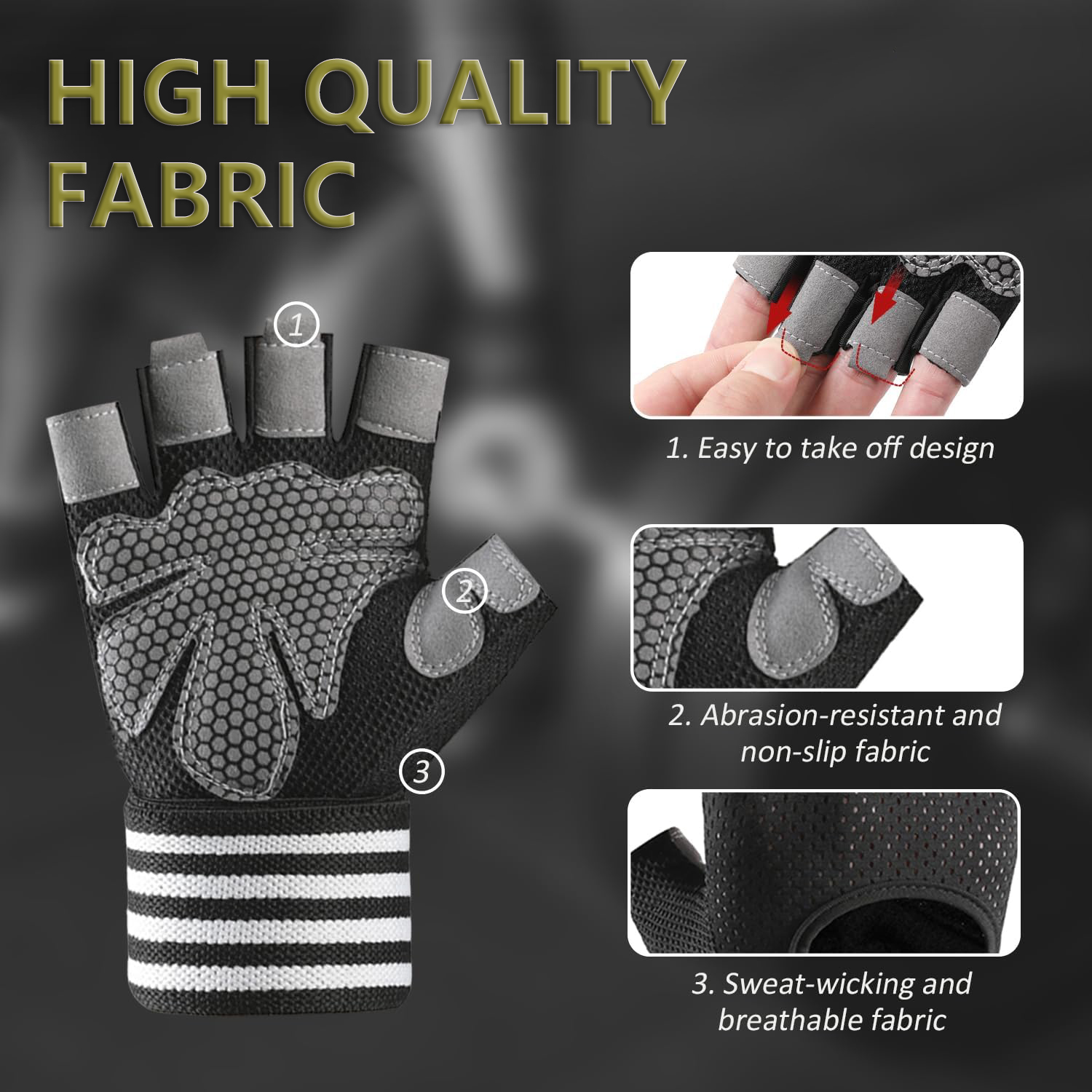 ウェイトリフティンググローブ 手首サポート 滑り止め 通気性 - Workout Glove Gym のレビューと価格