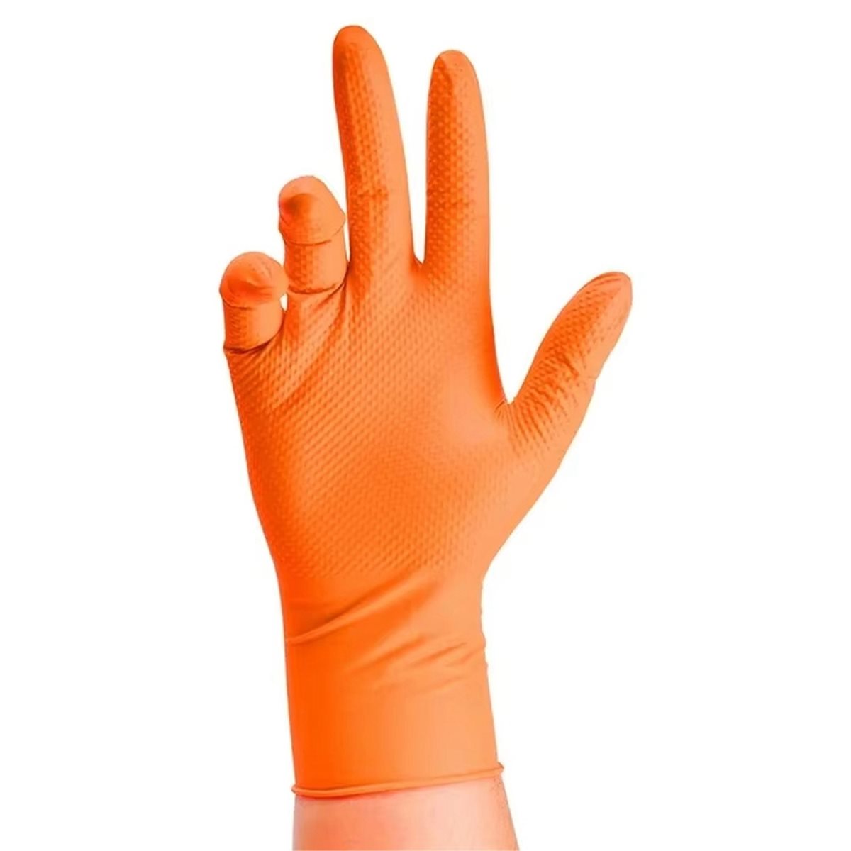 新しいヘビーデューティーオレンジニトリルグローブ8ミル工業用 - Nitrile Mechanic Glove のレビューと価格