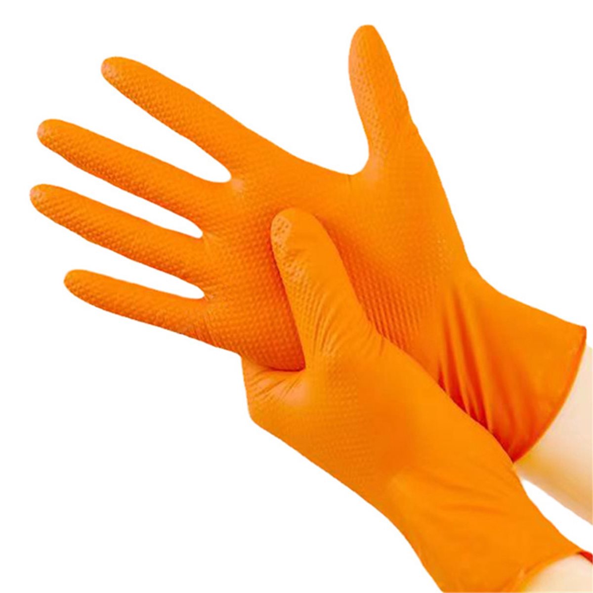 新しいヘビーデューティーオレンジニトリルグローブ8ミル工業用 - Nitrile Mechanic Glove のレビューと価格