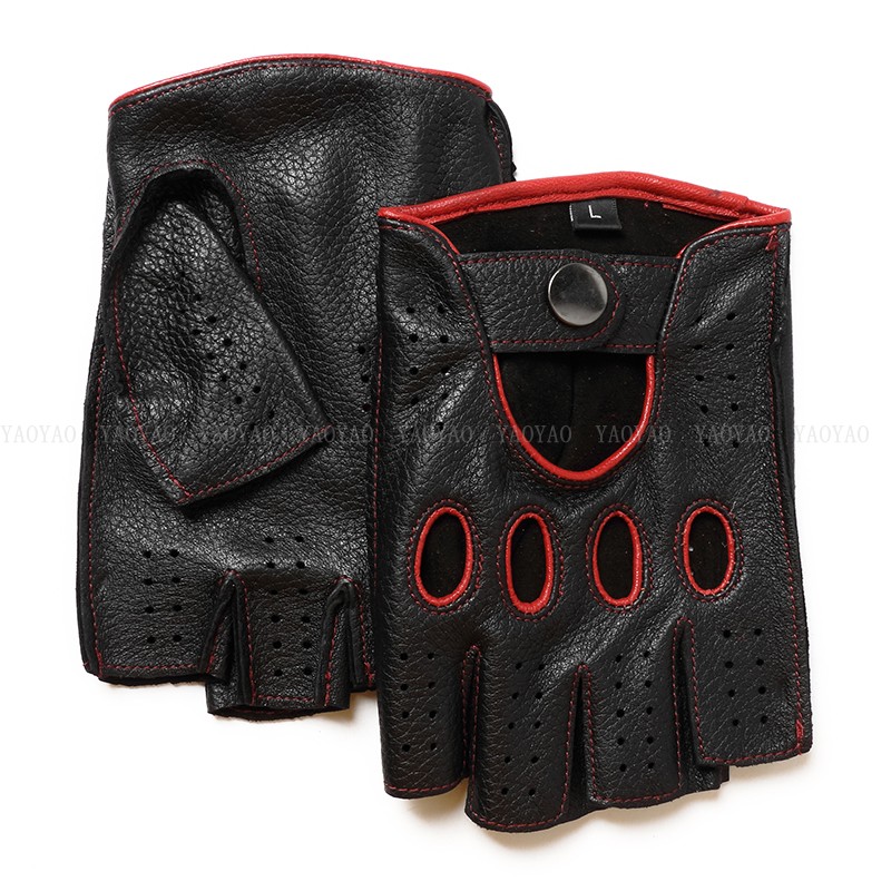 トップ品質の本物の純粋な革手袋男性ハーフフィンガー薄型 Lu - Workout Glove Gym のレビューと価格