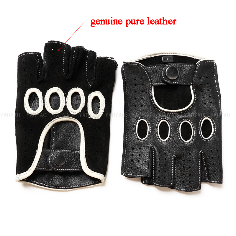 トップ品質の本物の純粋な革手袋男性ハーフフィンガー薄型 Lu - Workout Glove Gym のレビューと価格