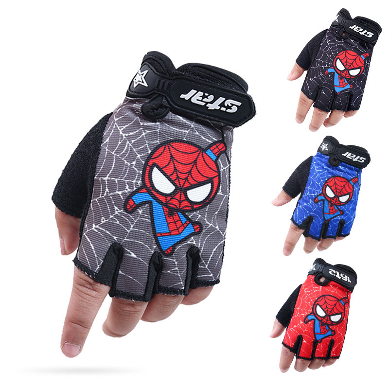 子供バイク手袋ハーフフィンガースポーツランニングオーバーロッ - Cycling Glove Padded のレビューと価格