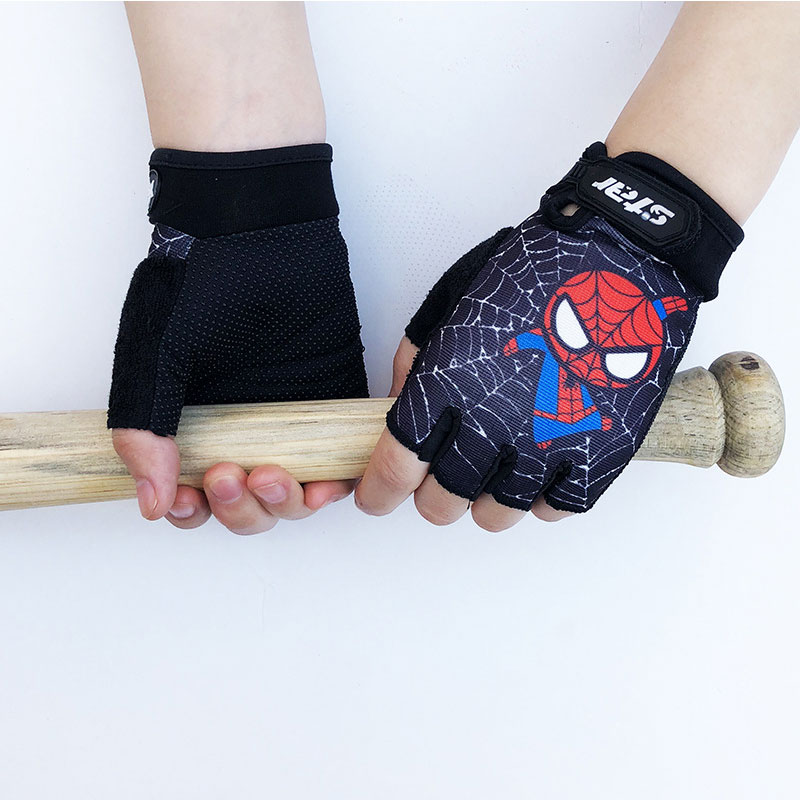 子供バイク手袋ハーフフィンガースポーツランニングオーバーロッ - Cycling Glove Padded のレビューと価格