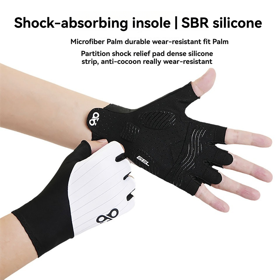 GTUBIKE 夏サイクリンググローブハーフフィンガー織空力 - Cycling Glove Padded のレビューと価格