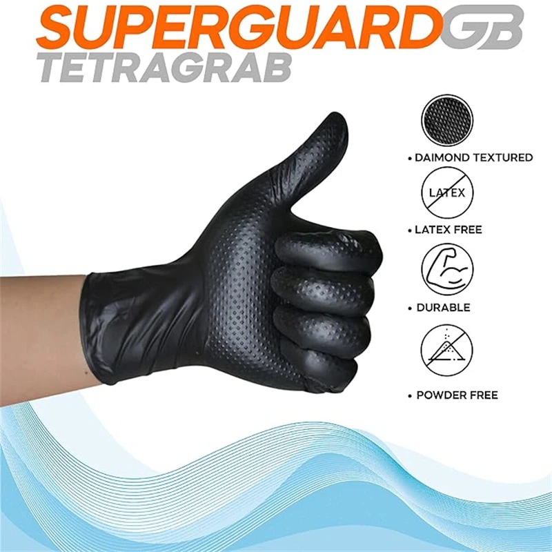 工業用ブラックニトリルグローブ 8ミル ヘビーデューティー  - Nitrile Mechanic Glove のレビューと価格