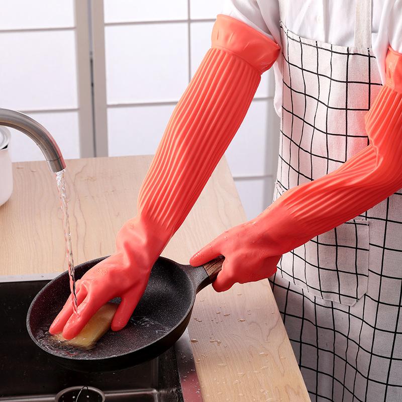 長持ちする再利用可能なゴム製食器洗い用手袋、滑り止め家庭用掃 - Dish Glove Rubber のレビューと価格
