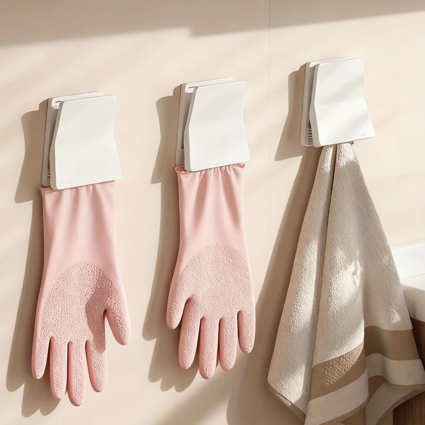 キッチン用ゴム手袋ホルダー、食器洗い用手袋用フック、雑巾やタ - Dish Glove Rubber のレビューと価格